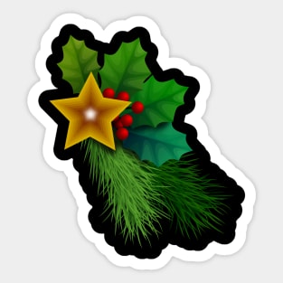 Christmas Holly Berry Tree Decoration Sticker